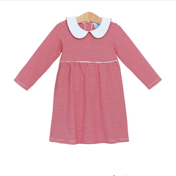 Like new Trotter St. Kids striped red and white dress. - Picture 1 of 5